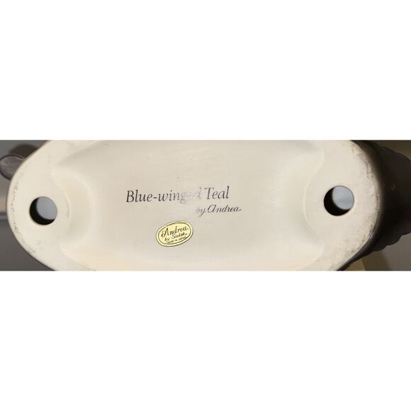 Andrea by Sadek Blue-Winged Teal Duck Figurine Decoy 12” Hand Painted Vintage - Picture 5 of 8